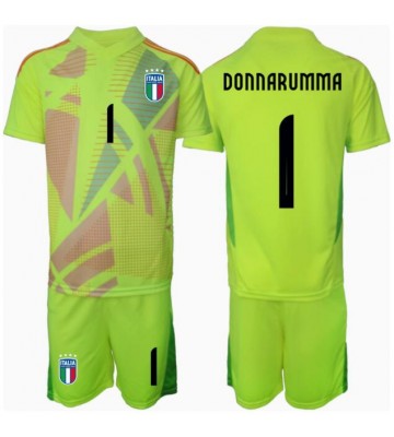 Italien Gianluigi Donnarumma #1 Målvakt Hemmatröja Barn EM 2024 Kortärmad (+ Korta byxor)